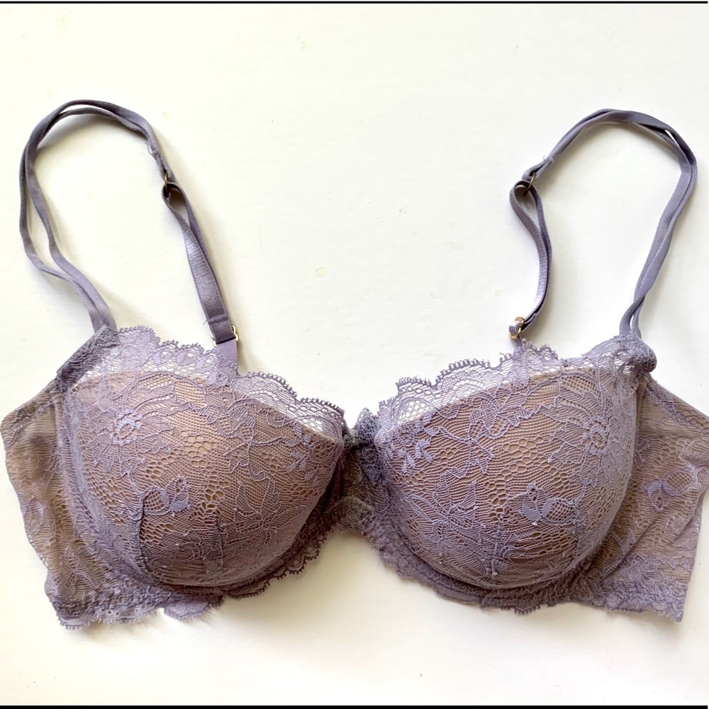 Wacoal Luxe Lace Demi Contour Bra Lavender 34D